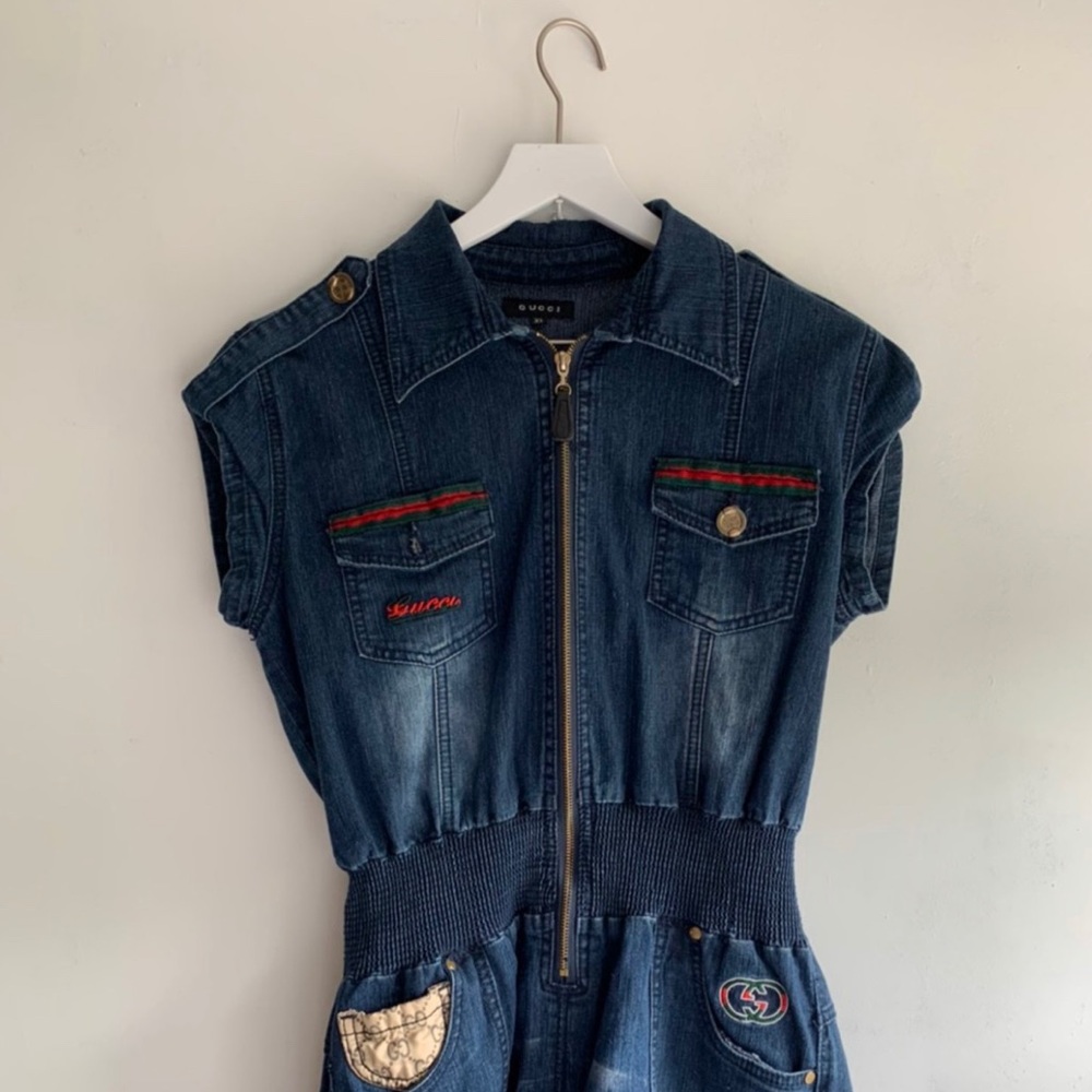 Gucci Vintage Jean Romper